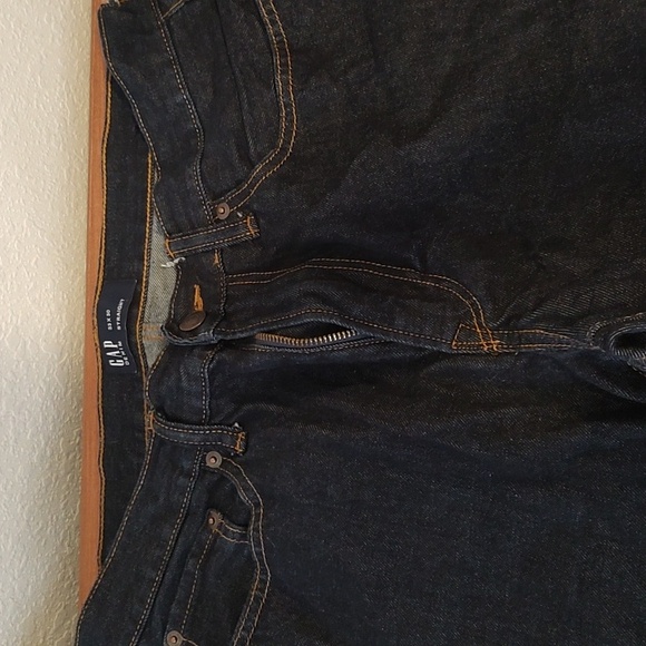 Blue Bootcut Jeans with Dark Wash - Picture 2 of 2